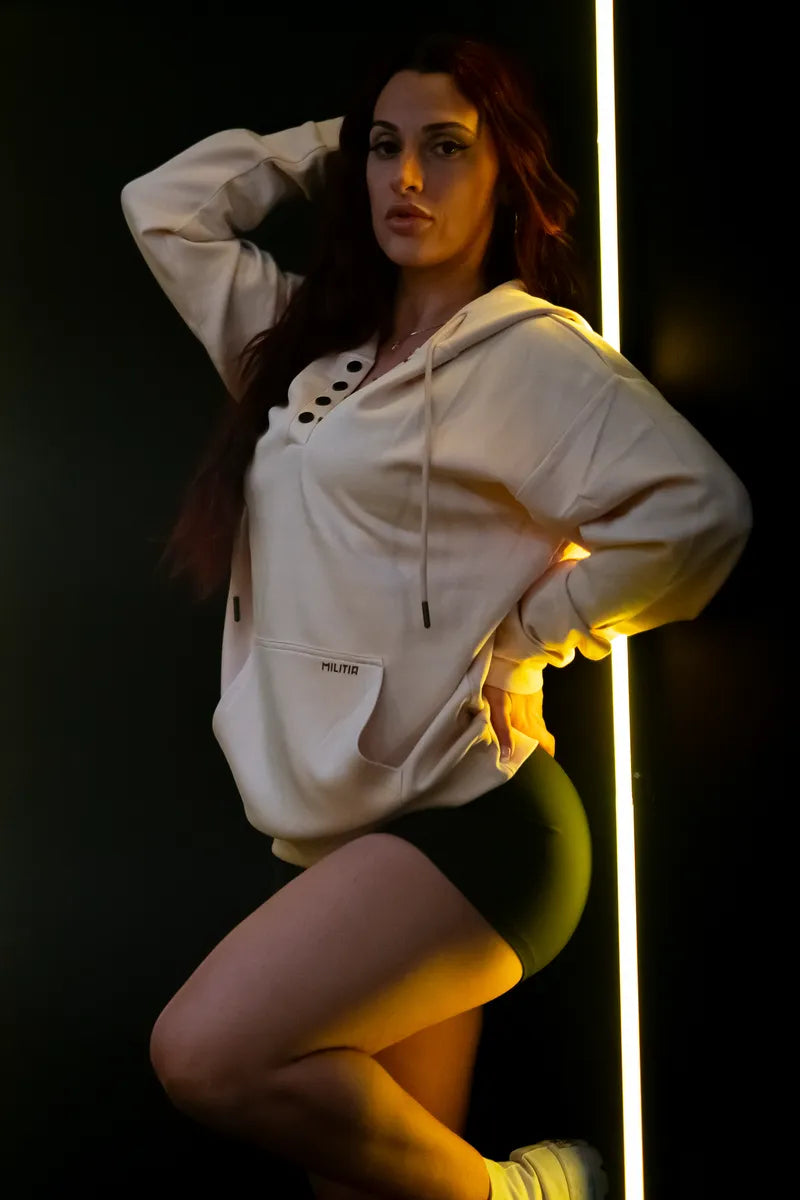 Militia Co. Clarity Button-Neck Hoodie