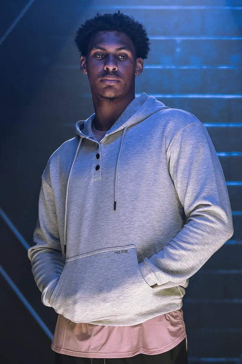 Militia Co. Clarity Button-Neck Hoodie